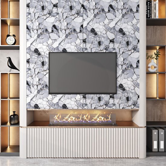 Unyqoos® Waterdichte zelfklevende marmerlook folie voor keuken en badkamer 40x700cm