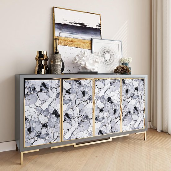Unyqoos® Waterdichte zelfklevende marmerlook folie voor keuken en badkamer 40x700cm