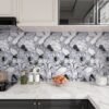 Unyqoos® Waterdichte zelfklevende marmerlook folie voor keuken en badkamer 40x700cm