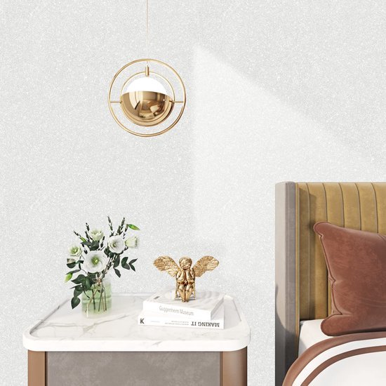 Unyqoos® Zelfklevende glitterfolie in crèmekleur voor meubels en decoratie 40 x 200 cm