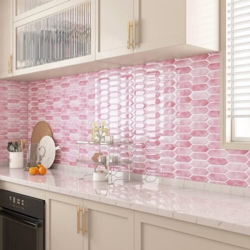 550x550-18919.jpg Unyqoos® Roze zelfklevende tegelstickers voor keuken en badkamer in 3D-look