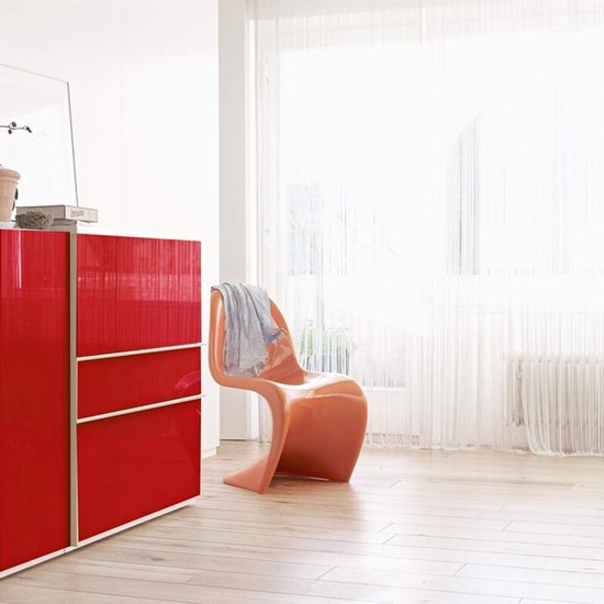 Unyqoos® Zelfklevende rode glitterfolie voor meubels en keuken, waterbestendig en glanzend 40 cm x 2 m