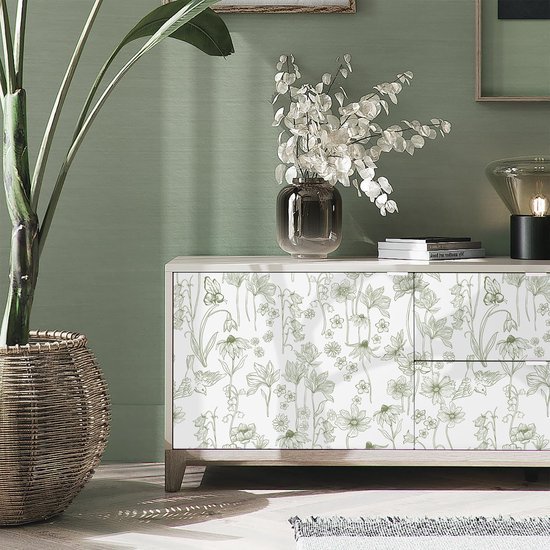 550x550-18958.jpg Unyqoos® Waterdicht decoratief behang met bloemen en vogels voor interieur 44 x 1000 cm