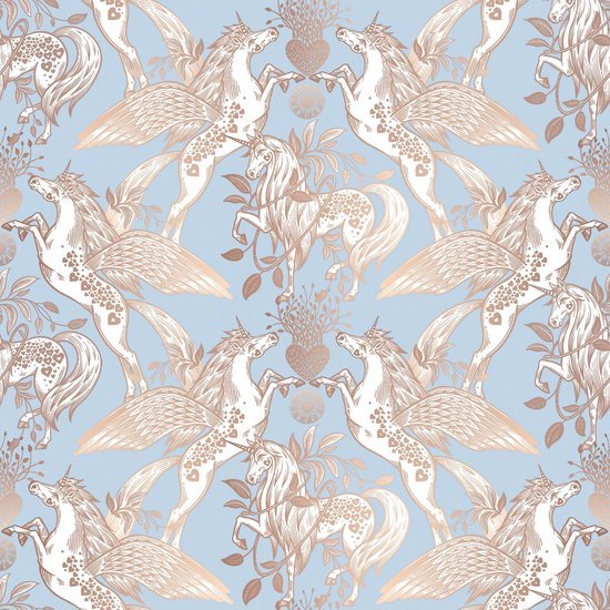 550x550-18976.jpg Unyqoos® Zelfklevende blauwe muursticker met eenhoornontwerp voor kinderkamers en meubels