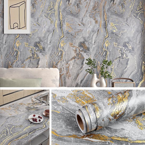 550x550-19025.jpg Unyqoos® Waterdichte zelfklevende decoratiefolie met marmer- en betonlook voor interieur 40 cm x 10 m