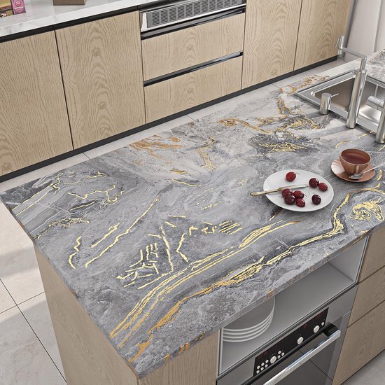 550x550-19029.jpg Unyqoos® Waterdichte zelfklevende decoratiefolie met marmer- en betonlook voor interieur 40 cm x 10 m