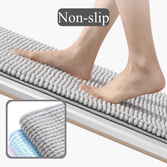 Unyqoos ® Zachte Chenille Badmat, Absorberend en Antislip, Wasbaar, 40 x 60 cm, Koffiekleur