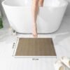 Unyqoos ® Stijlvolle Antislip Badmat voor Veilige en Droge Badkamers, 43 x 61 cm, Wasbaar, Bruin