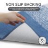Unyqoos® Ultrazachte Luxe Antislip Badmat - 80 x 120 cm - Hoog Absorptievermogen - Machinewasbaar - Blauw