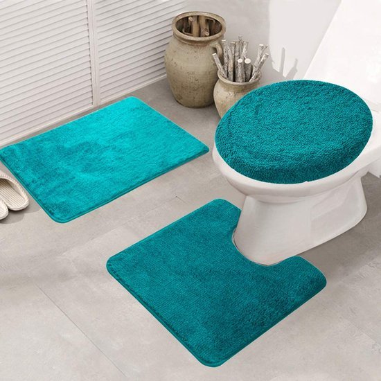 550x550-19073.jpg Unyqoos® Binnenhuisverfraaiende Drie-delige Badmatset voor Comfort en Veiligheid in de Badkamer
