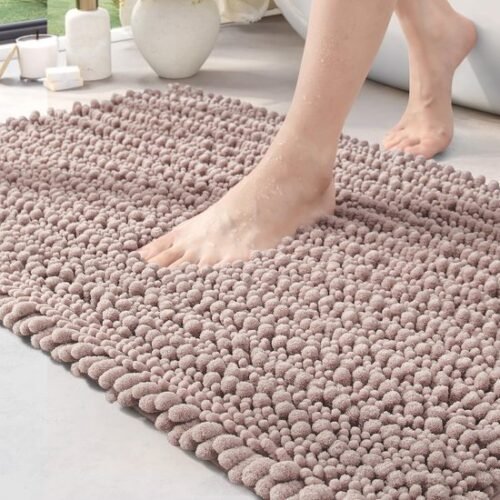 Unyqoos ® Binnenhuiscomfort Luxe Badmat voor Badkamer, Antislip, Machinewasbaar, 60 x 110 cm, Beige