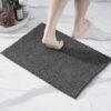 550x550-19155.jpg Unyqoos® Pluizige Antislip Badmat voor Douche en Badkamer, Wasbaar Chenille, Donkergrijs, 40 x 60 cm