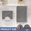 Unyqoos® Zachte Microvezel Badmat Set van 2 met Antislip en Waterabsorberende Eigenschappen voor Badkamer