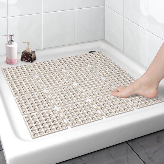 Unyqoos ® Veilige Antislip Douchemat met Zuignappen en Snelle Afwatering voor Comfortabel Douchen