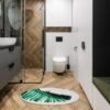550x550-19272.jpg Unyqoos® Zachte en Antislip Ovale Badkamertapijtenset met Modern Veerontwerp, 2-delig, Waterabsorberend
