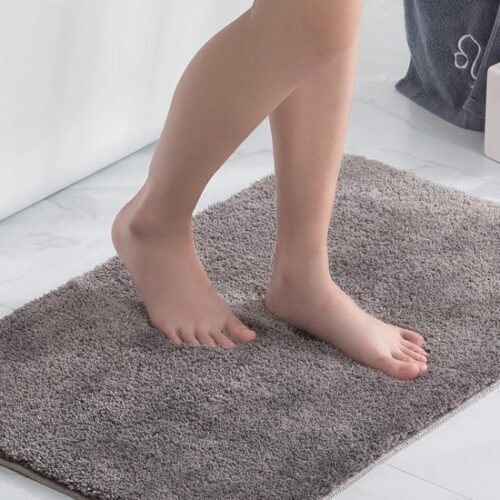 Unyqoos ® Comfortabele Antislip Badmat van Zachte Microvezel voor Badkamer en Douche, Machinewasbaar, 40 x 60 cm, Grijs