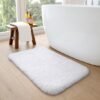 Unyqoos® Ultrazachte Antislip Badmat van Microvezel voor Badkamer, Douche en Wastafel - 40 x 60 cm - Wit