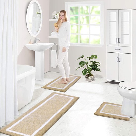 550x550-19324.jpg Unyqoos ® Luxueuze Drie-Delige Badkamer Matten Set van Zachte Microvezel voor Comfort en Veiligheid