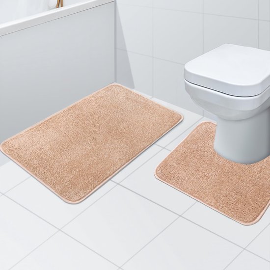 Unyqoos® Zachte en Antislip Microvezel Badkamermat Set voor Comfort en Luxe in de Badkamer