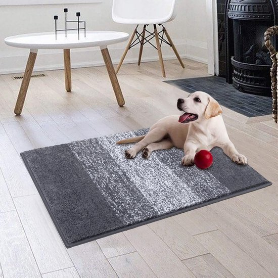 550x550-19369.jpg Unyqoos® Luxueuze Grijze Hoogpolige Microvezel Badmat met Antislip en Absorberende Eigenschappen, Maat 50 x 80 cm
