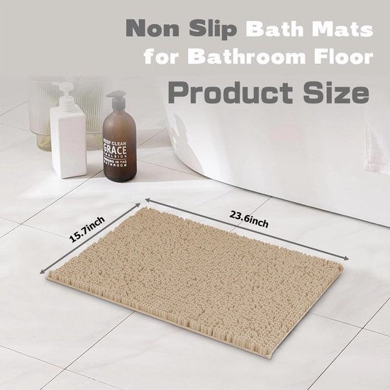 Unyqoos® Ultrazachte en Antislip Chenille Badmatten voor Comfort en Veiligheid - Sneldrogend en Waterabsorberend