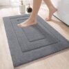 Unyqoos ® Zachte Antislip Badkamermat in Grijs - Waterabsorberend en Machinewasbaar voor Douche en Toilet