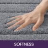 Unyqoos ® Zachte Antislip Badkamermat in Grijs - Waterabsorberend en Machinewasbaar voor Douche en Toilet