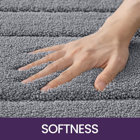 Unyqoos ® Zachte Antislip Badkamermat in Grijs - Waterabsorberend en Machinewasbaar voor Douche en Toilet