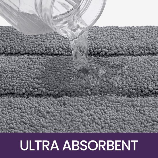 Unyqoos ® Zachte Antislip Badkamermat in Grijs - Waterabsorberend en Machinewasbaar voor Douche en Toilet