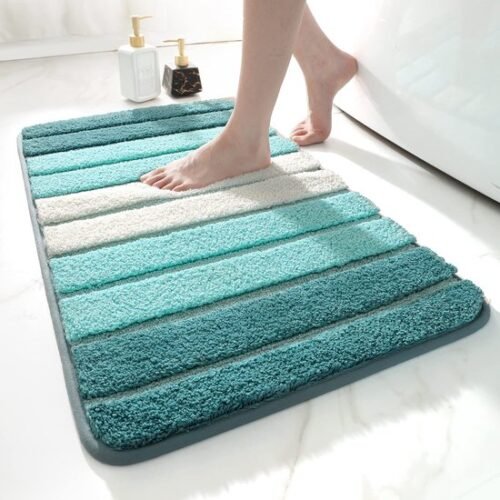 Unyqoos® Absorberende en Antislip Badmat voor Comfortabele Badkamers in Groen, 50 x 80 cm