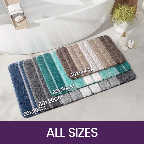 Unyqoos® Absorberende en Antislip Badmat voor Comfortabele Badkamers in Groen, 50 x 80 cm