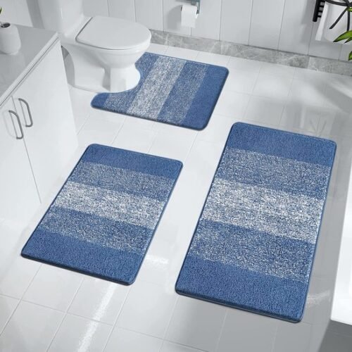 550x550-19493.jpg Unyqoos® Zeer Zachte Hoogpolige Badmatset met Antislip en Machinewasbaarheid voor Badkamercomfort