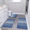Unyqoos® Zeer Zachte Hoogpolige Badmatset met Antislip en Machinewasbaarheid voor Badkamercomfort