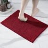 Unyqoos® Zachte en Absorberende Antislip Badkamermat voor Douche en Bad, Rood, 40 x 60 cm