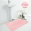 Unyqoos® Luxueuze Antislip Badmat voor Comfortabele en Veilige Badkamerervaring, 50 x 80 cm, Roze
