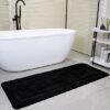 Unyqoos® Langwerpig hoogpolig badmat voor badkamer en keuken, antislip en wasbaar