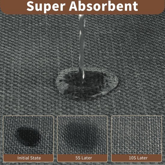 Unyqoos® Ultradunne antislip badmat voor badkamer met waterabsorptie en wasbaar ontwerp