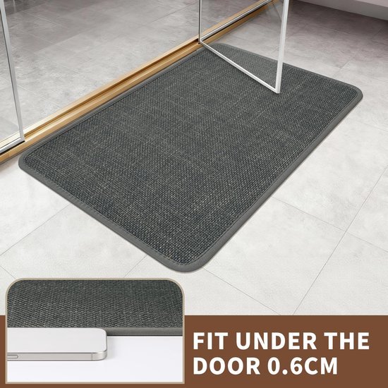 Unyqoos® Ultradunne antislip badmat voor badkamer met waterabsorptie en wasbaar ontwerp