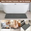 Unyqoos® Ultradunne antislip badmat voor badkamer met waterabsorptie en wasbaar ontwerp
