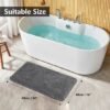 550x550-19569.jpg Unyqoos® Badezimmermat in Grijs - , Ronde Antislip Badkamermat van 40x60 cm met Zachte, Absorberende Microvezel