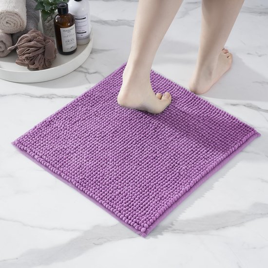 Unyqoos® Zachte Chenille Badmat met Antislip en Waterabsorberende Eigenschappen voor Badkamercomfort