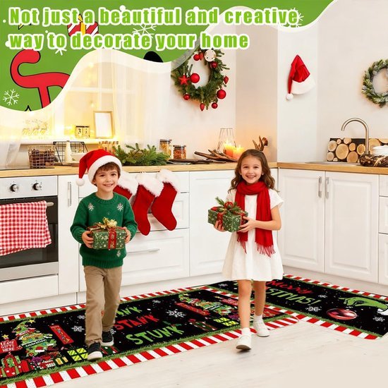 Unyqoos® Feestelijke en veelzijdige kersttapijten voor binnengebruik in diverse maten