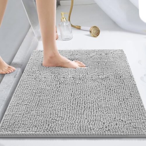 550x550-19601.jpg Unyqoos® Zachte en Absorberende Chenille Badmat 40x60cm voor Veiligheid en Comfort