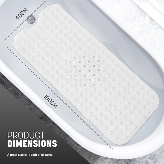 Unyqoos® Lange antislip badmat voor veilige en comfortabele douche-ervaring
