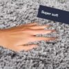 Unyqoos® Grijze antislip badmat met extra zachte vezels voor badkamer comfort