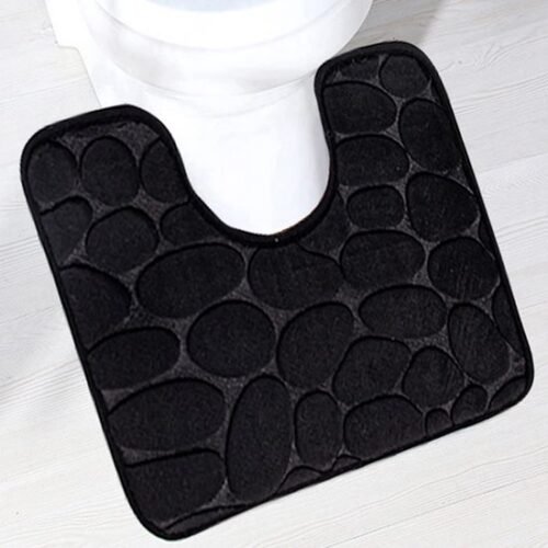 550x550-19648.jpg Unyqoos® Zwarte absorberende en zachte toiletmat met antislip voor badkamercomfort