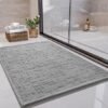 Unyqoos® Superabsorberende Lichtgrijze Badmat met Antislip Rubberen Achterkant voor Badkamer en Douche