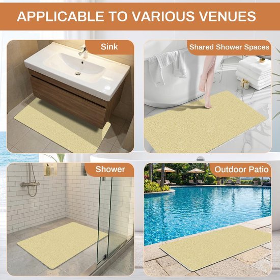 550x550-19692.jpg Unyqoos® Schimmelbestendige en wasbare antislip douchemat voor badkamer 40x60 cm