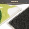 Unyqoos® Absorberende en Antislip Badmat van Microvezel met Bladmotief 40x60 cm