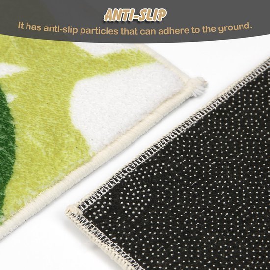 Unyqoos® Absorberende en Antislip Badmat van Microvezel met Bladmotief 40x60 cm